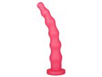 Розовый гелевый анальный стимулятор - 20 см. #148203