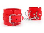 Красные наручники на регулируемых ремешках с цепочкой #149466