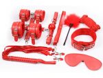 Набор красных БДСМ-аксессуаров Bandage Kits из 10 предметов #152973