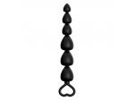 Черная анальная цепочка с 6 звеньями - 14,8 см. #153912