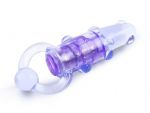 Фиолетовое эрекционное кольцо с удлиненным клиторальным стимулятором #154343