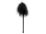 Черная пуховка Feather - 27 см. #158689