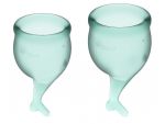 Набор темно-зеленых менструальных чаш Feel secure Menstrual Cup #175208