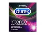 Рельефные презервативы со стимулирующей смазкой Durex Intense Orgasmic - 3 шт. #175722