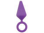 Фиолетовая анальная пробка с кольцом Candy Plug S - 7,1 см. #185718
