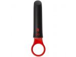 Черно-красный мини-вибратор Power Play with Silicone Grip Ring - 13,3 см. #187333