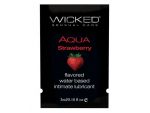 Лубрикант с ароматом клубники Wicked Aqua Strawberry - 3 мл. #195215