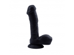 Черный фаллоимитатор Gentle Black Penis - 19 см. #197550