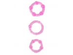 Набор из 3 стимулирующих эрекционных колец розового цвета #21586