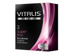 Ультратонкие презервативы VITALIS PREMIUM super thin - 3 шт. #26254