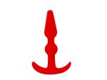 Красная анальная втулка T-SHAPE SILICONE BUTT PLUG RED - 9,9 см. #26650