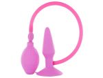 Розовая анальная пробка с расширением Inflatable Butt Plug Small - 10 см. #200757