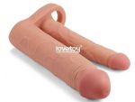 Телесная насадка для двойного проникновения Add 2 Pleasure X Tender Double Penis Sleeve - 20 см. #201297