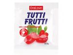 Гель-смазка Tutti-frutti со вкусом барбариса - 4 гр. #202866