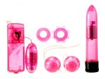 Розовый вибронабор Classic Crystal Couples #220457