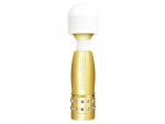 Золотистый жезловый мини-вибратор с кристаллами Mini Massager Gold Edition #223900