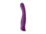 Фиолетовый гибкий вибратор Lupin с ребрышками - 22 см. #224830
