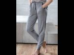 Домашние женские брюки из трикотажа в рубчик #230752