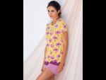Пижамный комплект с крупным цветочным принтом #241227