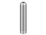 Серебристая стальная вибропуля Ferro - 7,2 см. #248629