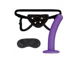 Фиолетовый поясной фаллоимитатор Strap on Harness & 5in Dildo Set - 12,25 см. #283308