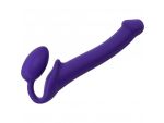 Фиолетовый безремневой страпон Silicone Bendable Strap-On - size M #298031