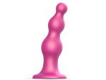 Розовая насадка Strap-On-Me Dildo Plug Beads size L #298041