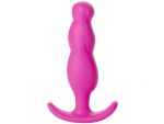 Розовая анальная пробка Mood Naughty 3 3" Silicone для ношения - 7,6 см. #35753