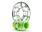 Зеленое эрекционное виброкольцо Arouser Vibrating C-Ring #311772