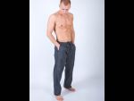 Удобные домашние мужские брюки с принтом в виде перышек #317477