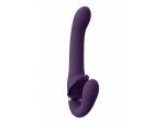 Фиолетовый женский безремневой вибрострапон Satu - 23 см. #321419