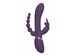 Фиолетовый анально-вагинальный вибромассажер Rini - 22,3 см. #321428