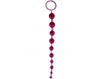 Ярко-розовая анальная цепочка Beads of Pleasure - 30 см. #327553