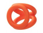 Оранжевое тройное эрекционное кольцо Liquid Silicone Tri-Ring #340025
