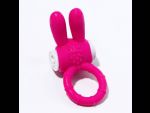 Розовое эрекционное кольцо "Зайчик" с вибрацией #354009