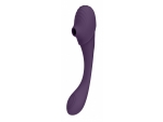 Фиолетовый двусторонний гибкий импульсно-волновой вибромассажер Mirai - 23,4 см. #356596