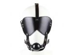 Черная маска-шоры с регулируемыми ремешками и кляпом-шариком #358162