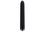 Черный гладкий вибромассажер Aqua Silk - 15,5 см. #45973