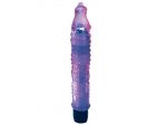 Фиолетовый гелевый вибратор в форме крокодильчика - 19 см. #47796