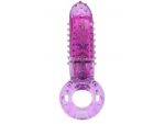 Фиолетовое эрекционное кольцо с вибрацией и пальчиком OYEAH PURPLE #48068
