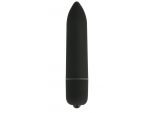 Чёрная удлинённая вибропуля Power Bullet Black - 8,3 см. #49978