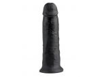 Чёрный фаллос-гигант 10" Cock - 25,4 см. #55821