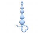 Голубая анальная цепочка Begginers Beads - 18 см. #56969