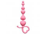 Розовая анальная цепочка Begginers Beads - 18 см. #56970