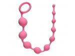 Розовая анальная цепочка Long Pleasure Chain - 35 см. #56973