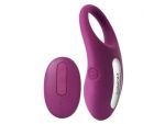 Фиолетовое эрекционное кольцо Winni с вибрацией и пультом ДУ #60287