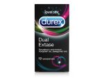 Рельефные презервативы с анестетиком Durex Dual Extase - 12 шт. #60685