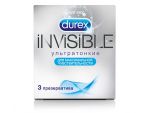 Ультратонкие презервативы Durex Invisible - 3 шт. #60688