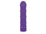 Фиолетовый ребристый вибромассажёр Maxx Power Vibe - 19 см. #61410