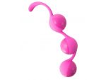 Розовые тройные вагинальные шарики из силикона DELISH BALLS #63867